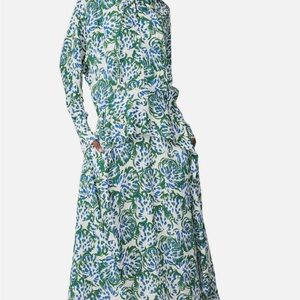 Victoria Beckham Floral Long Sleeve Maxi Dress